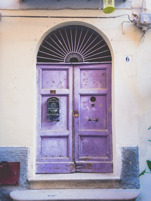 Purple door number 6